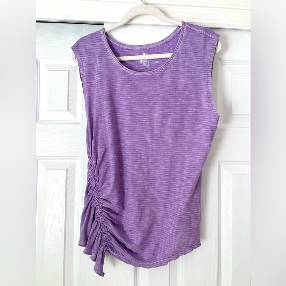 Pilcro Lavender Ruched Tank Top - Picture 3 of 14